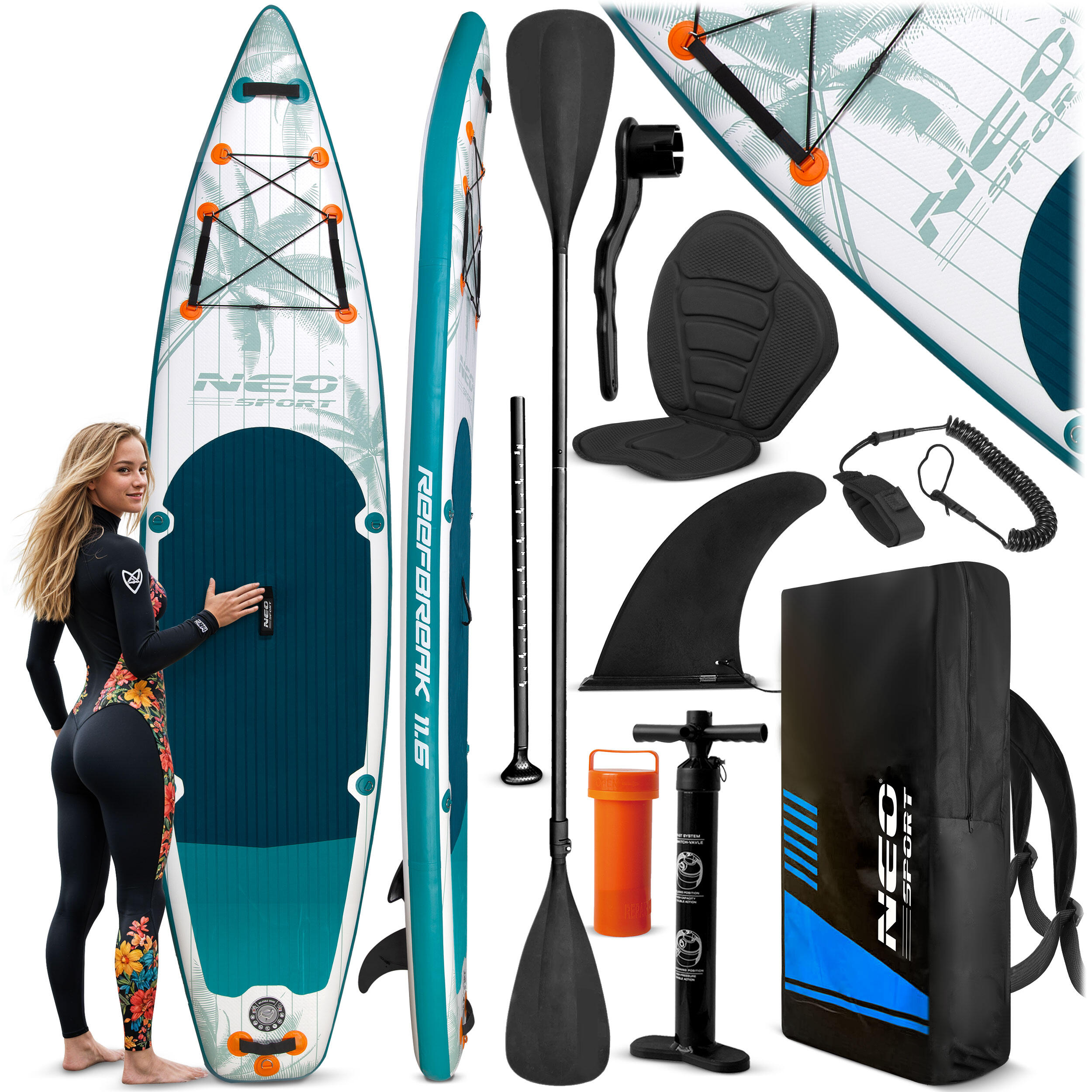 Sport-Knight® Inflatable SUP-Board Deluxe Stand-Up Paddleboard