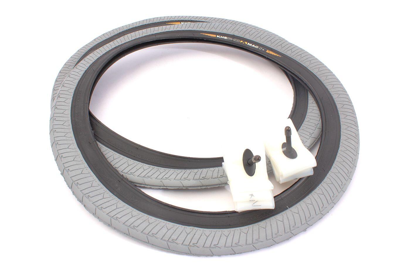 BMX Pneus 2x MAC2+ rigide gris + 2x Schwalbe Aerothan chambre à air 4/4