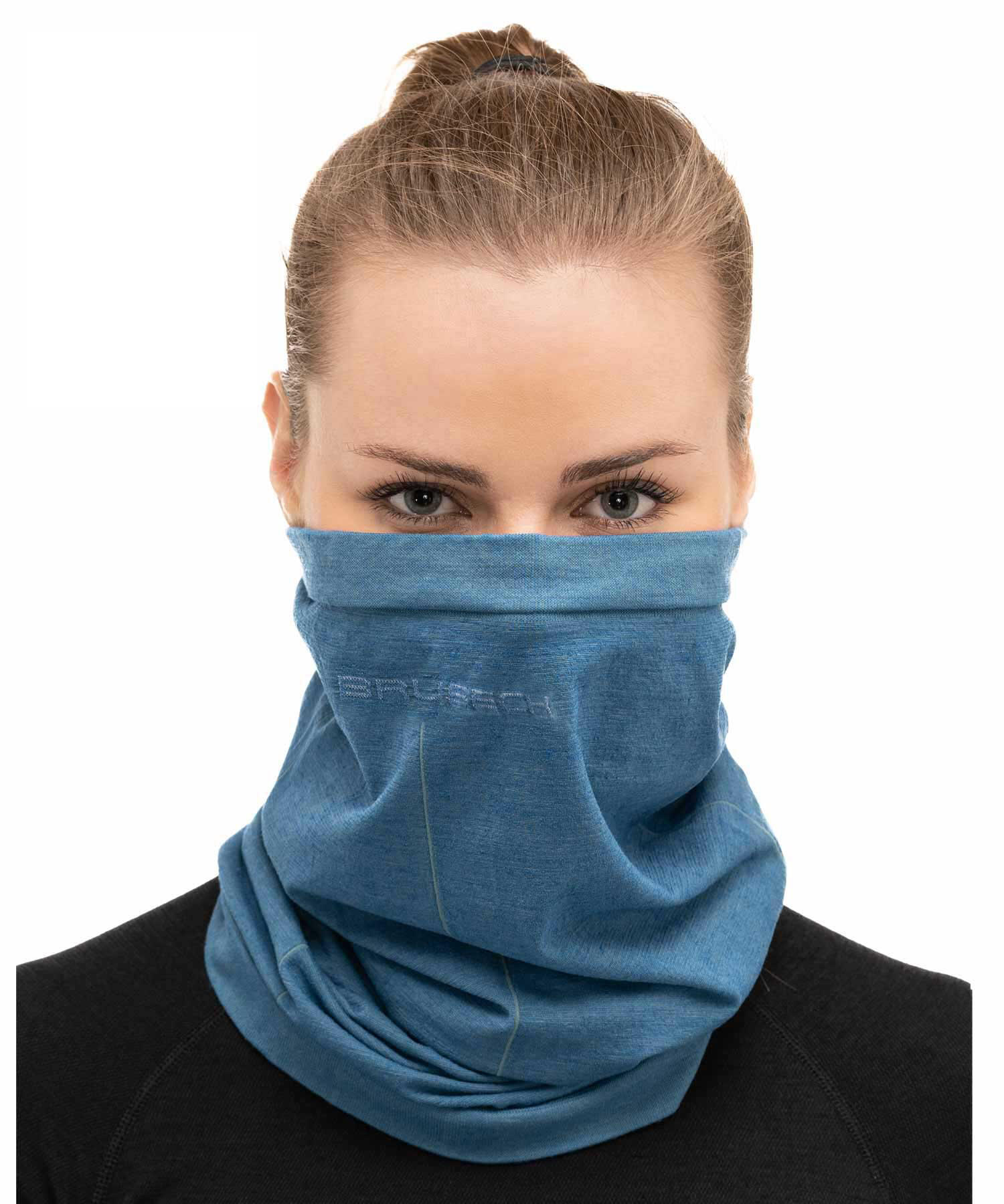 Komin trekkingowy z wełną merino unisex Brubeck 3/4