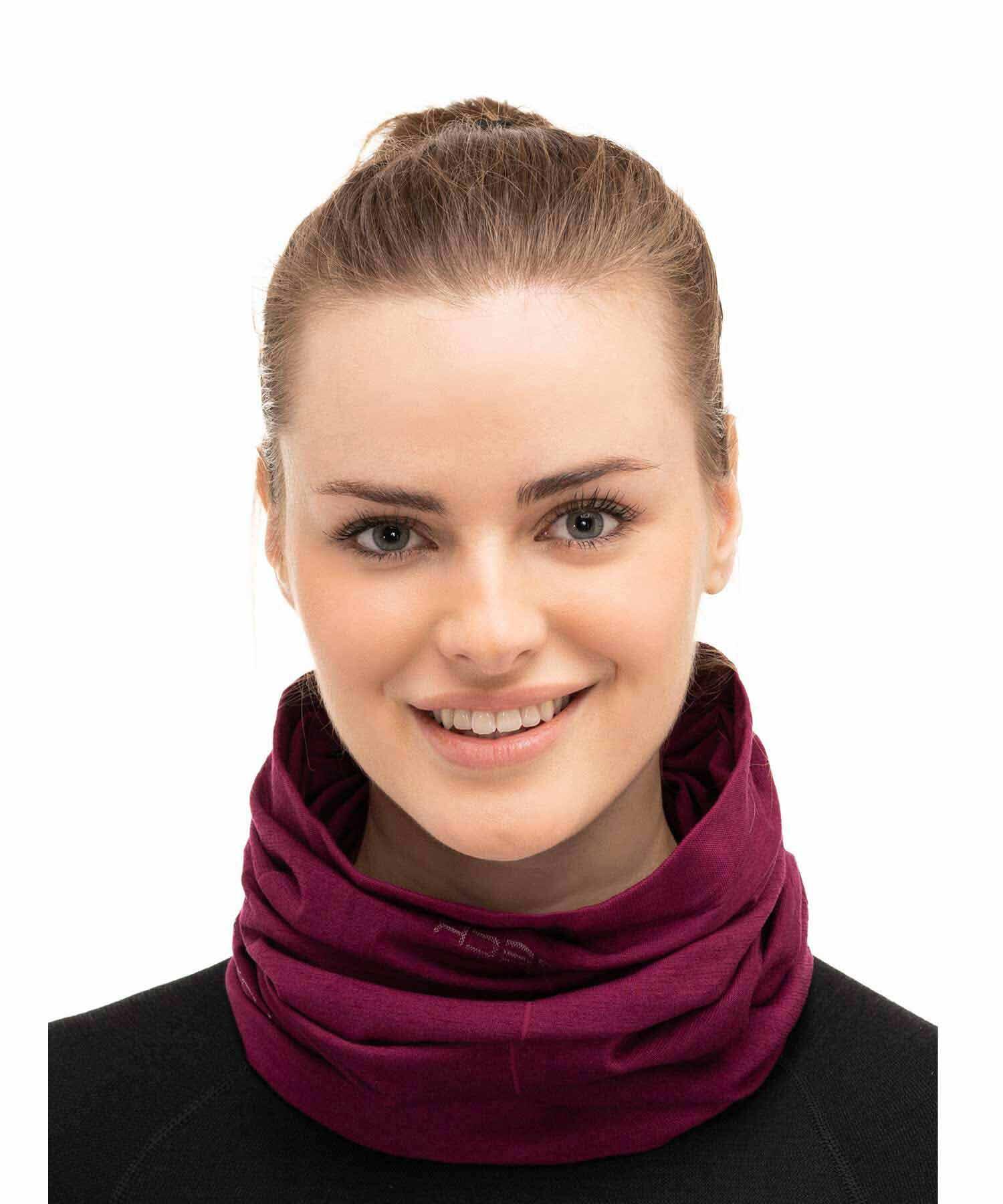Komin trekkingowy z wełną merino unisex Brubeck 2/4