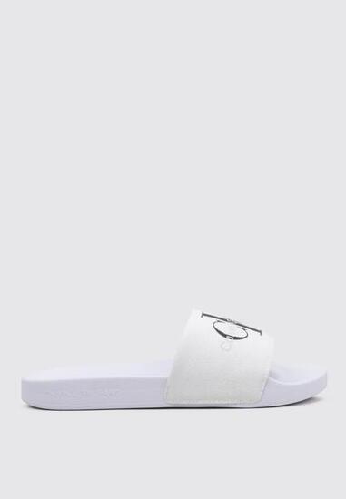 Chanclas Surf Mujer Calvin Klein SLIDE MONOGRAM CO Blanco