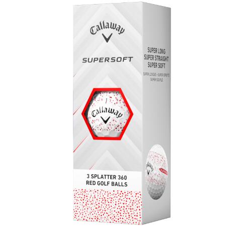 Callaway New Supersoft Splatter 360 2025, Bolas de Golfe 2/4