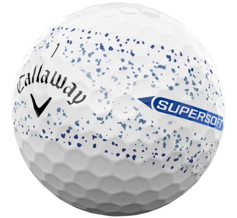 Callaway New Supersoft Splatter 360 2025, Golfbälle, Blau 3/4