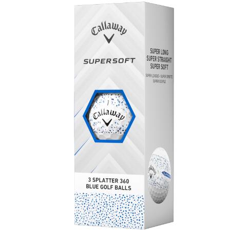Callaway New Supersoft Splatter 360 2025, Golfbälle, Blau 2/4