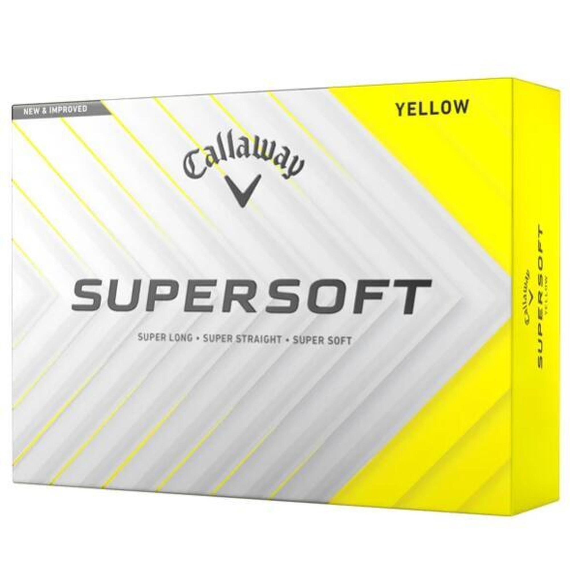 Callaway - Callaway New Supersoft 25, Balles De Golf Colorées - Balle De Golf - Jaune - No Size - Decathlon
