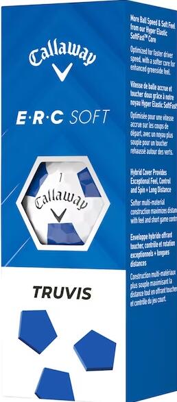 Callaway New ERC Soft Truvis 2025, Bolas de Golfe, Branco 2/4