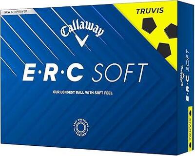 Callaway nieuwe erc zachte truvis 2025. golfballen. geel