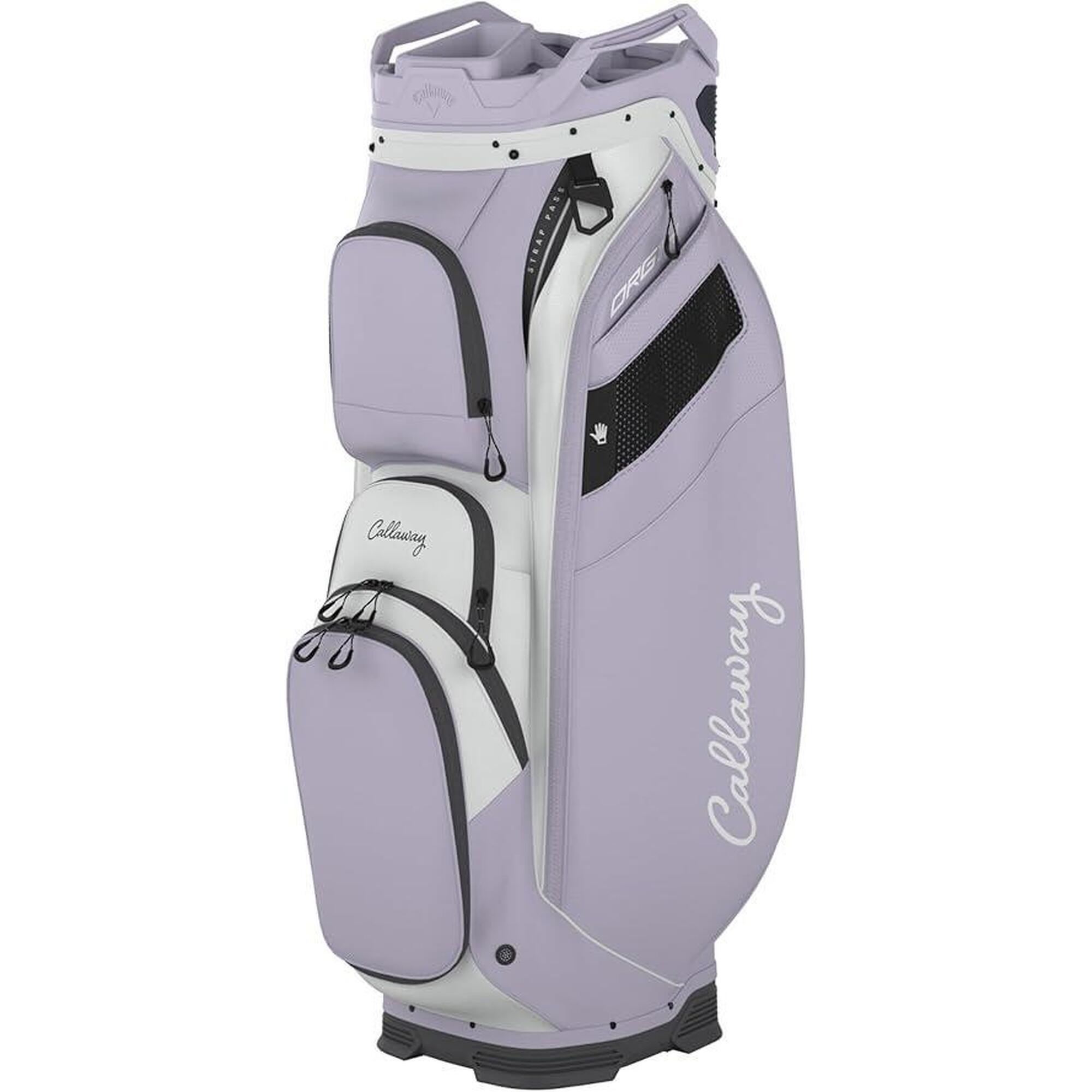 Callaway ORG 14 Cart 2025, sac pour chariot de golf, violet/argenté