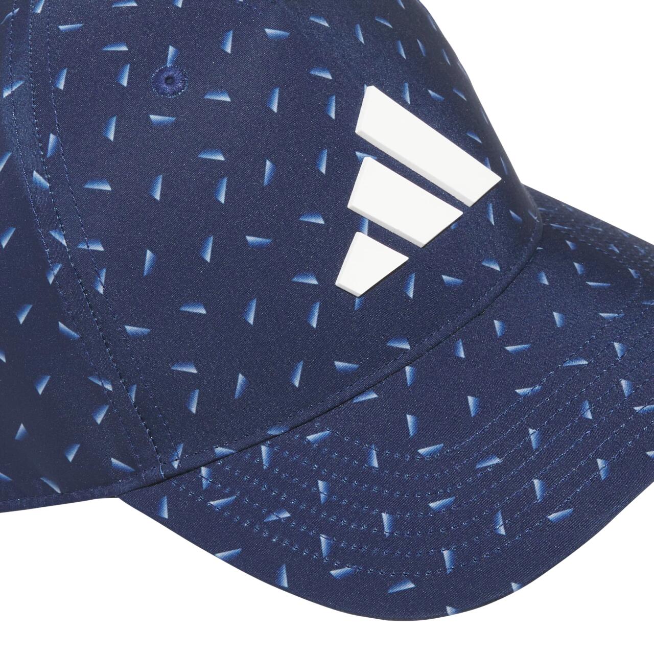 Adidas Tour stampato Snapback 25 Uomo Golf Cap Blu Navy 3/4