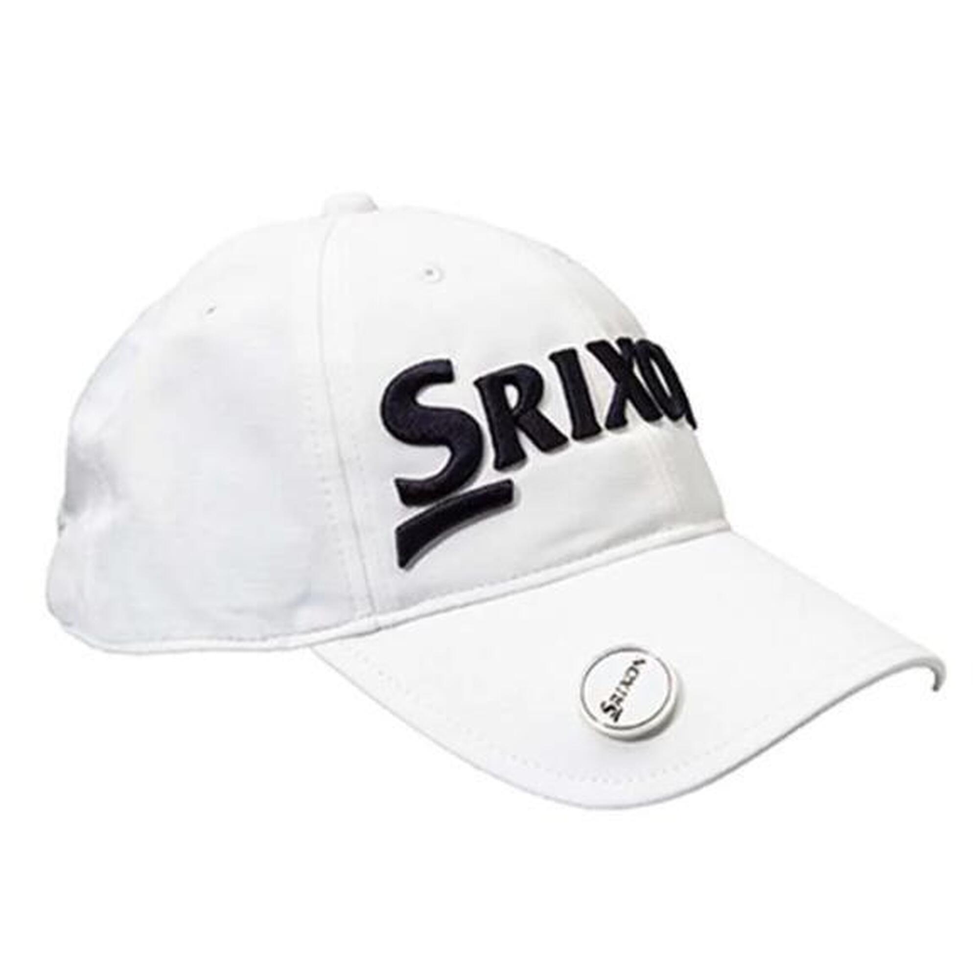 Srixon Ball Marker Cap, Casquette de golf colorée pour hommes, blanc/noir