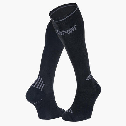 Chaussettes Run compression noir/bleu