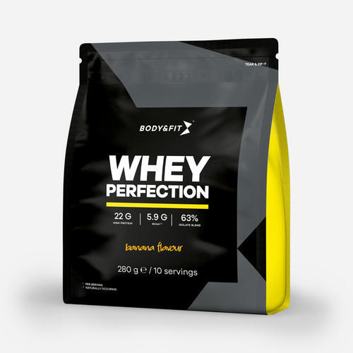 BODY&FIT Whey Perfection - Whey Protein - Banana Milkshake - 280 gram
