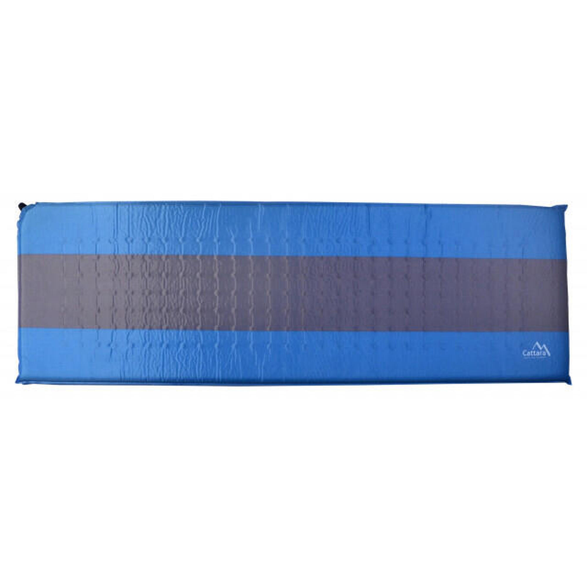 Saltea autogonflabila 195x60x5 cm Cattara albastru/gri