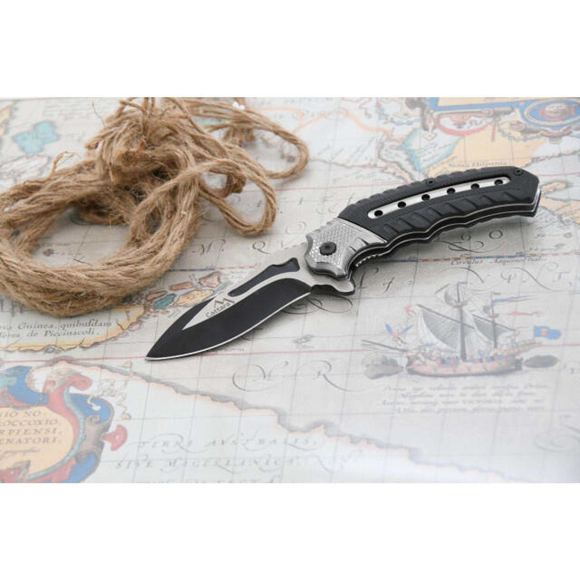 Briceag Cobra Cattara lama 9.5 cm argintiu/negru