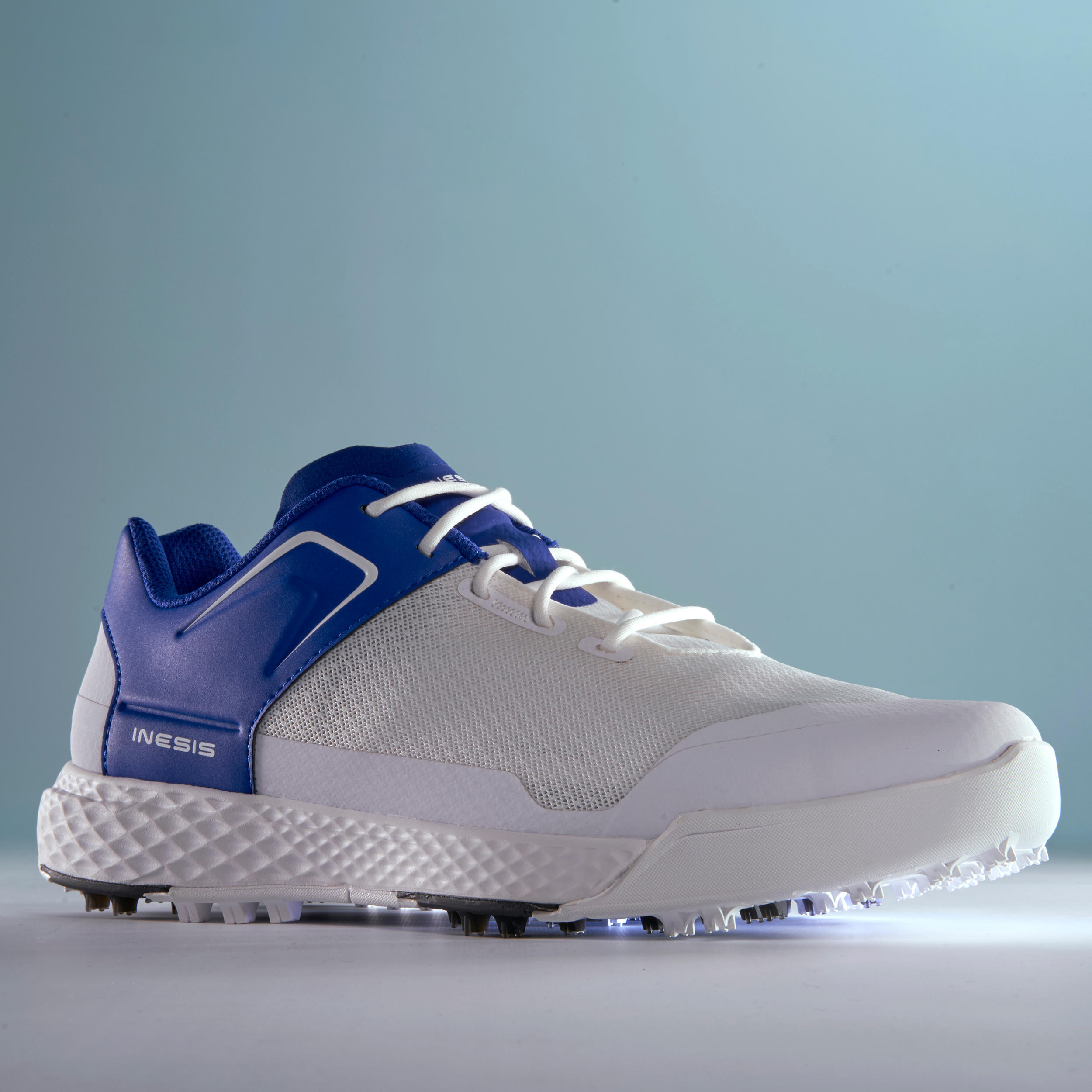 INESIS Segunda vida - Zapatos de golf Grip Dry Hombre – blanco y azul - MUY BUENO