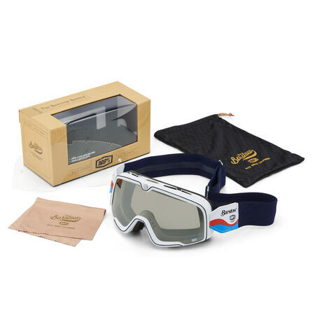100% BARSTOW Goggle Lucien - Mirror Silver Lens - MTB Cycling Motocross Eyewear 6/7