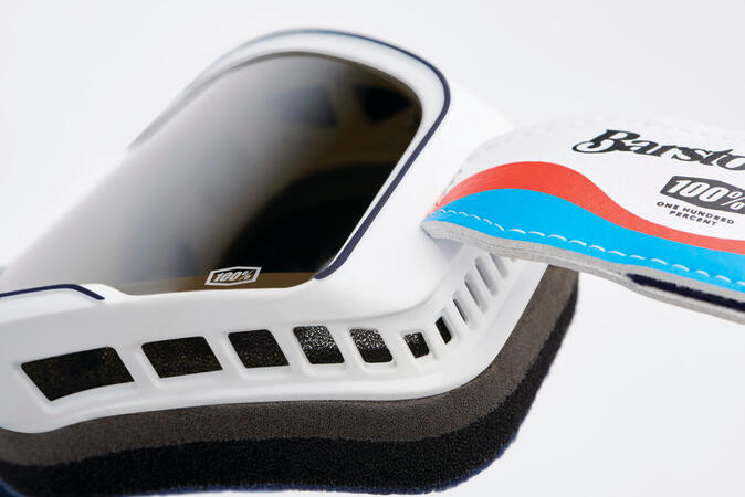 100% BARSTOW Goggle Lucien - Mirror Silver Lens - MTB Cycling Motocross Eyewear 3/7