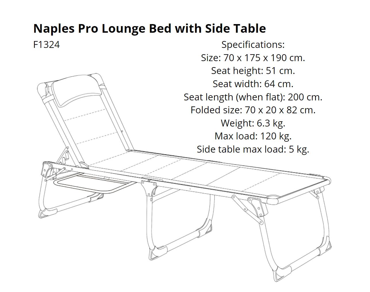 Naples Lounge Bed 2/3