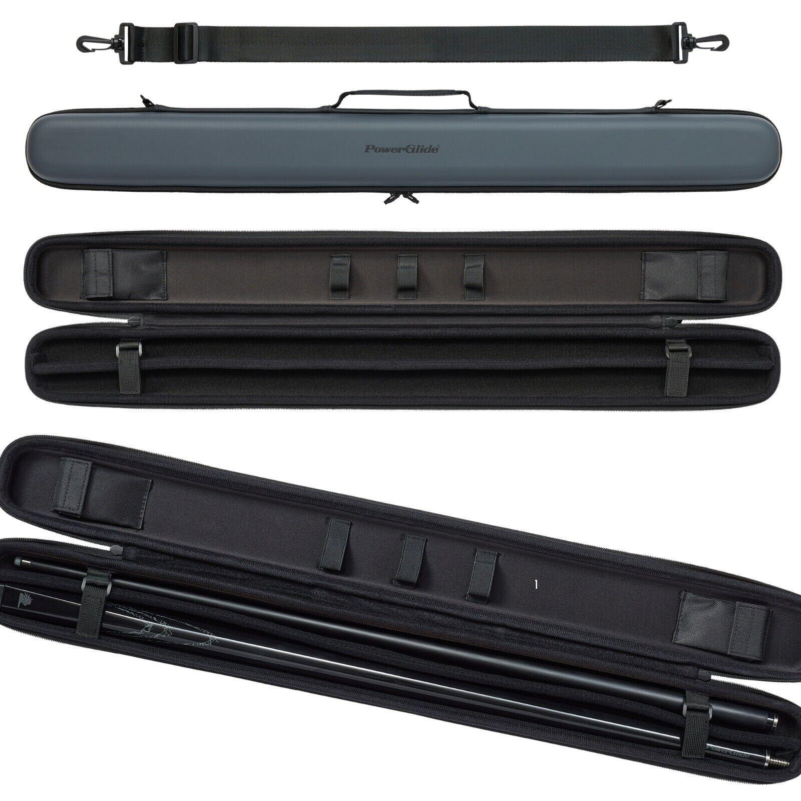 Powerglide Svartur Metallic Grey 2 piece Snooker/Pool cue case 1/4