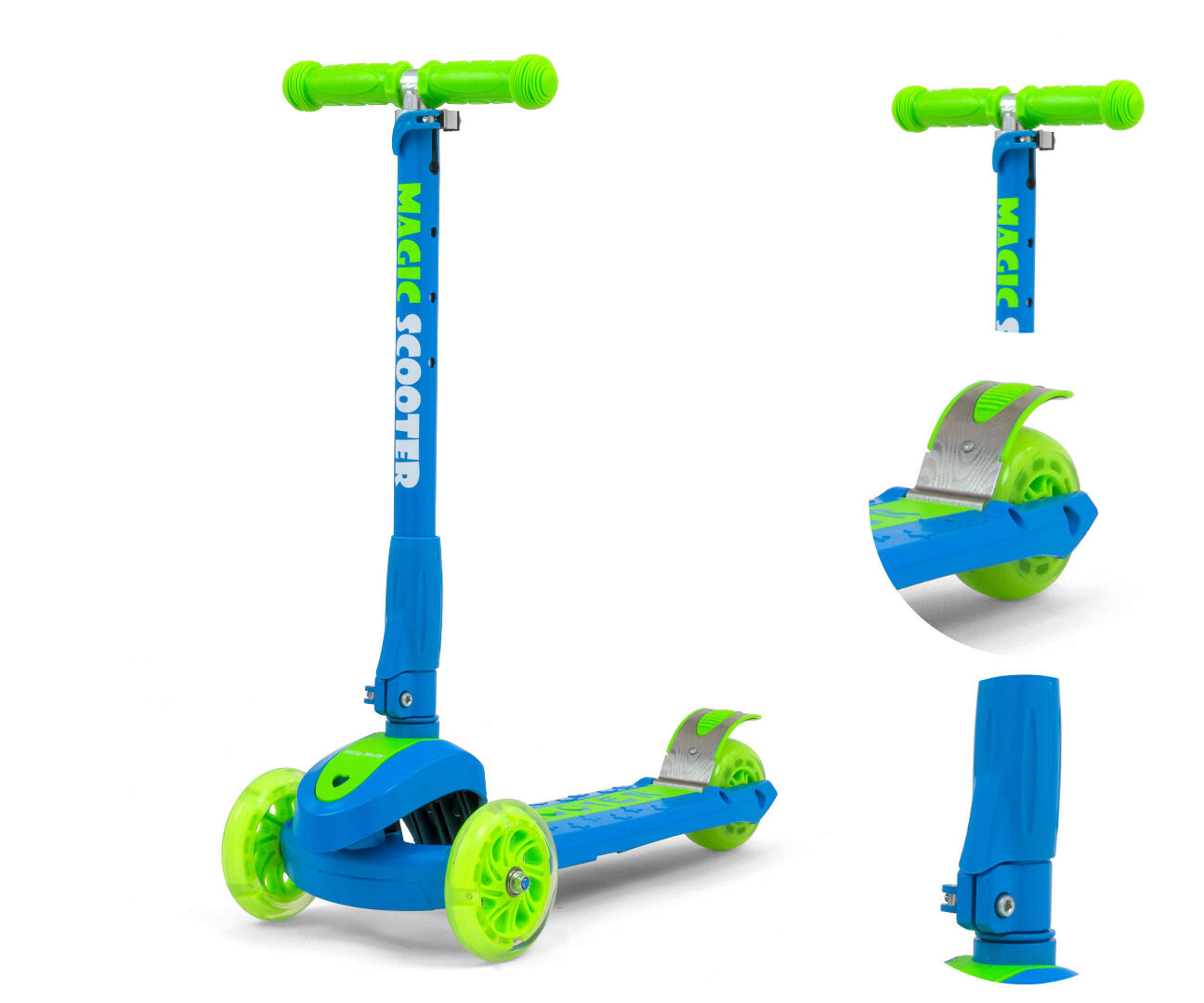 Trottinette Magic Scooter Bleu-Vert 4/5