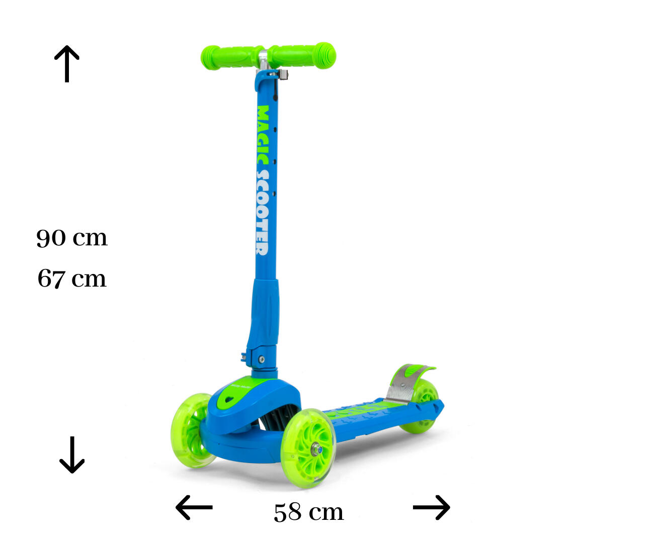 Trottinette Magic Scooter Bleu-Vert 2/5