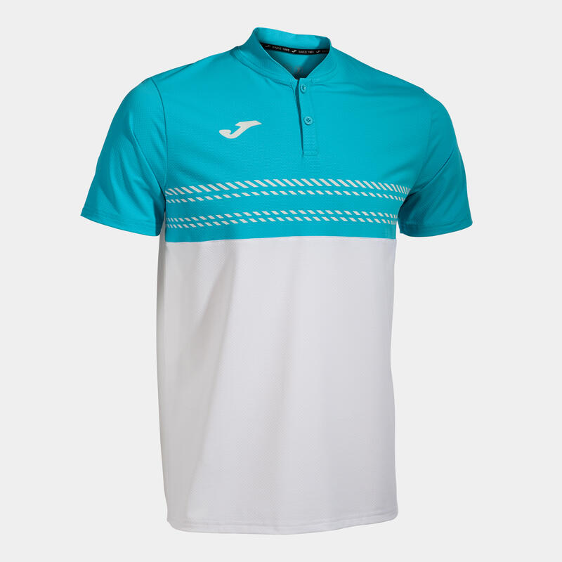 Polo Manga Corta Pádel Hombre Joma Smash Blanco
