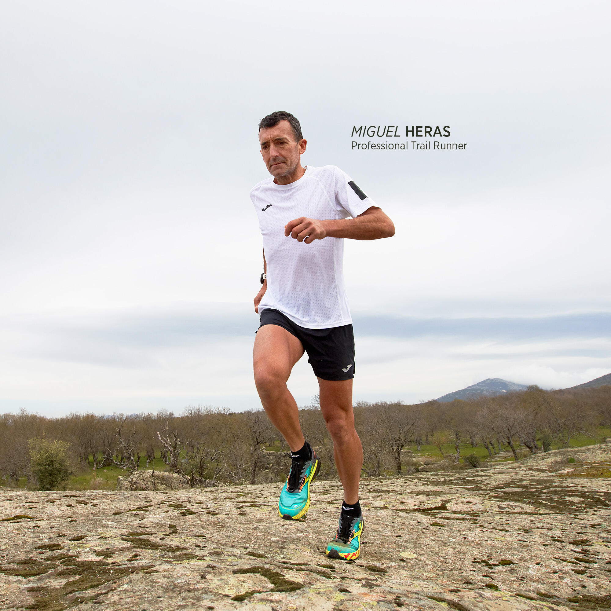 Maillot Manches Courtes Trail Homme Joma R-Trail Nature Blanc 2/5