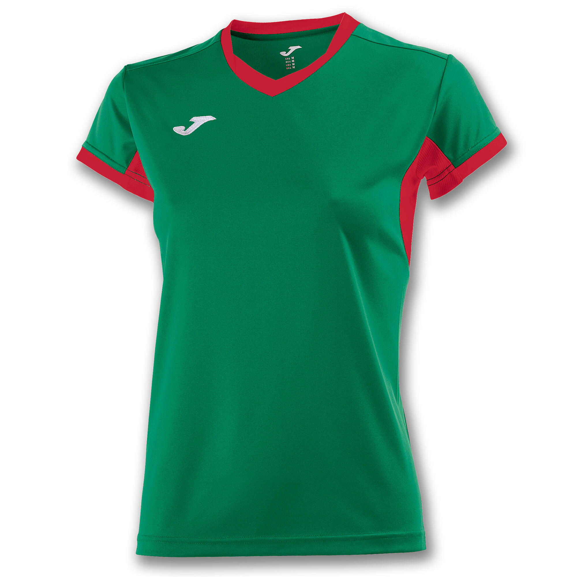 T-shirt manga curta futebol mulher joma championship iv lima- mujer verde