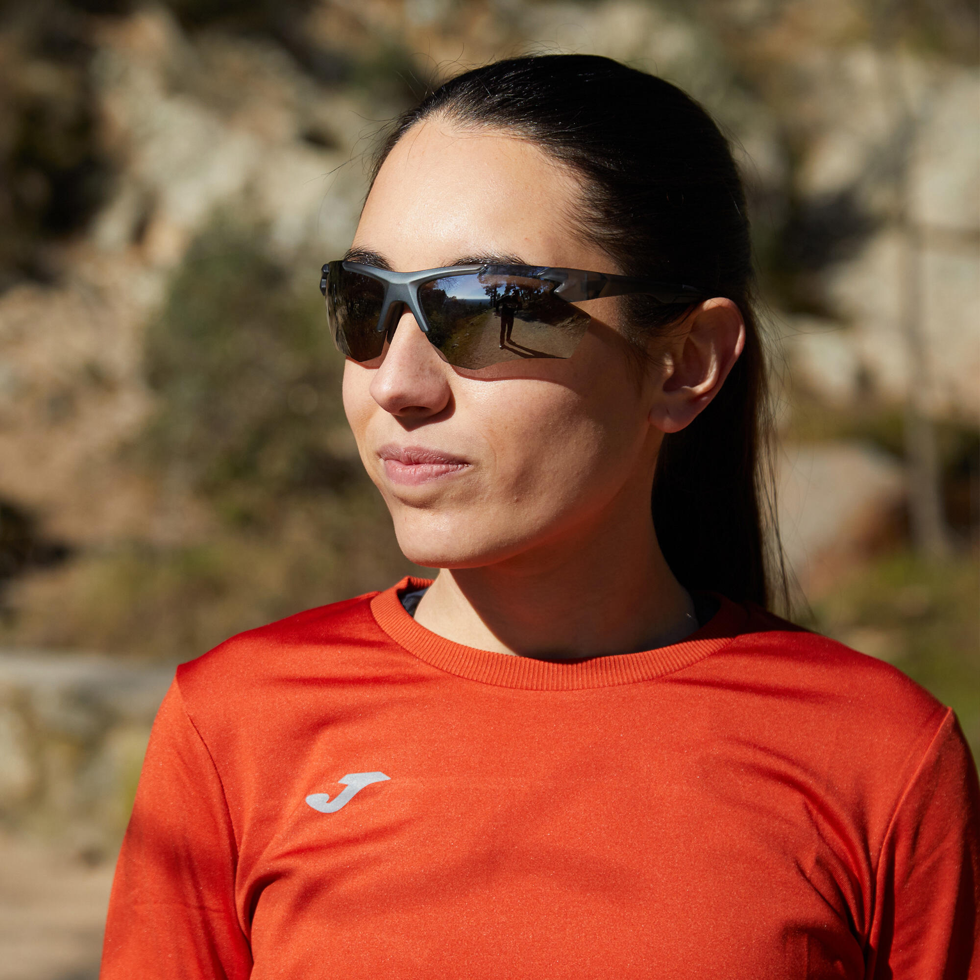 Sweat-Shirt Running Femme Joma R-Nature Rouge 3/5