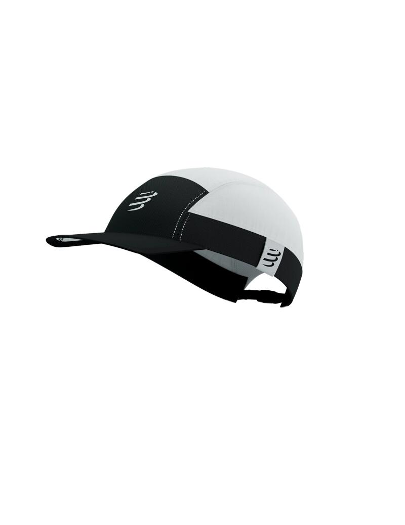 Compressport Unisex's 5 Panel Light Cap - White/Black