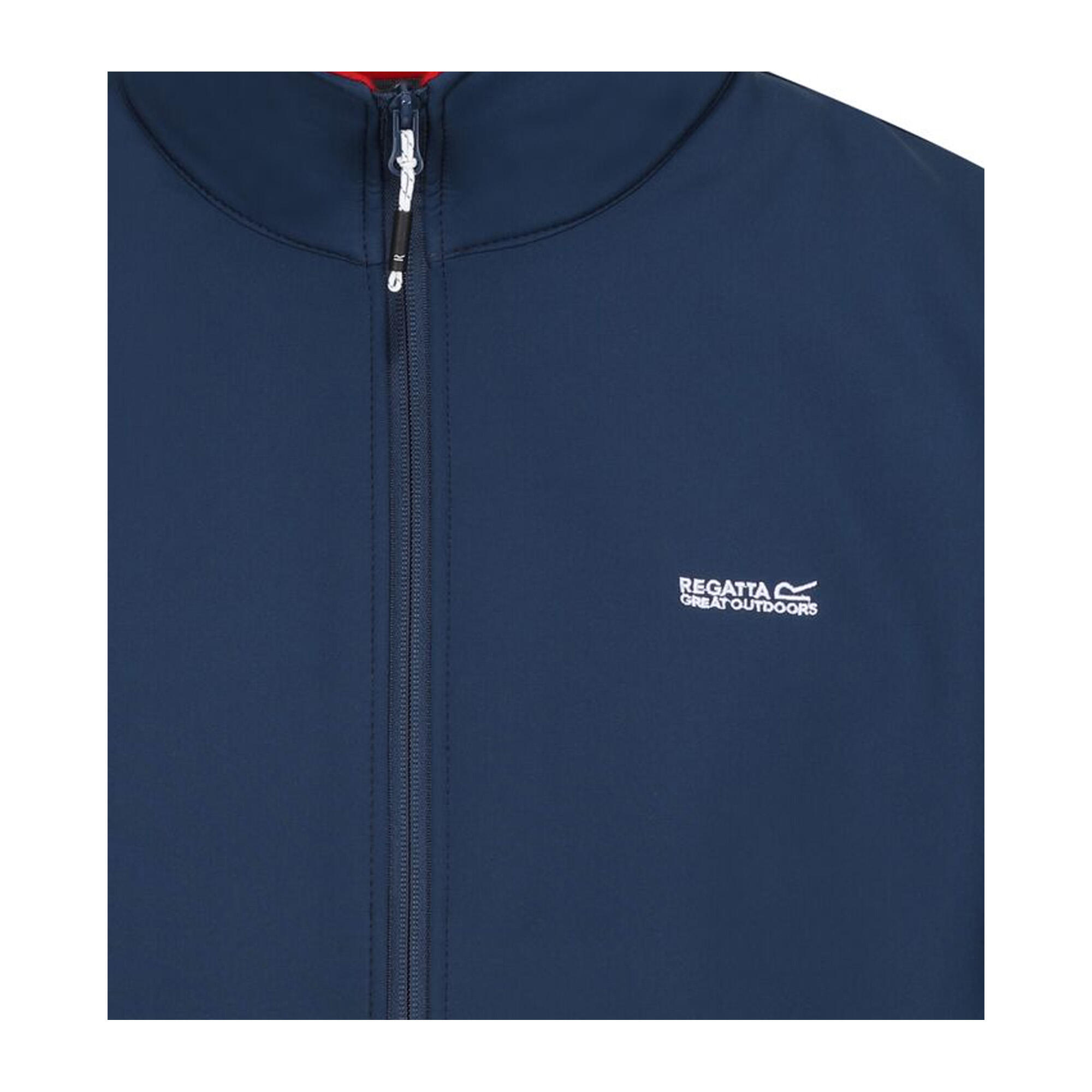 "Cera V" Softshelljacke windbeständig für Herren Dunkel-Jeansblau/Leuchtend Rot 4/5