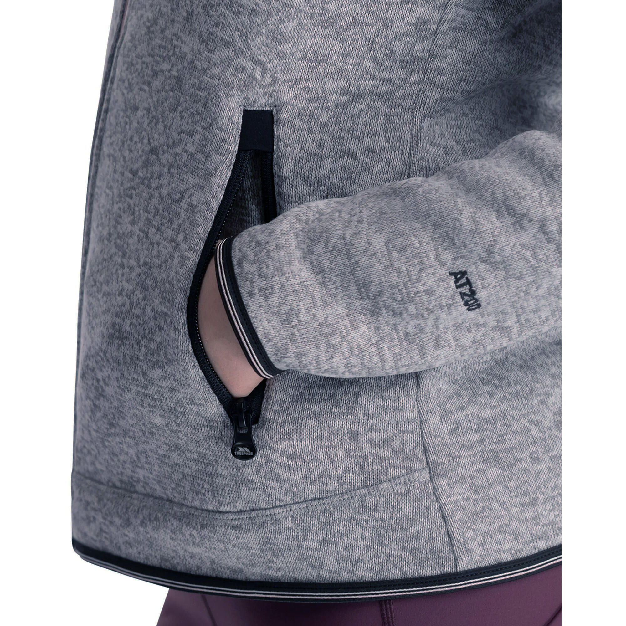Veste Polaire TODDY AT200 Femme (Gris Chiné) 4/5