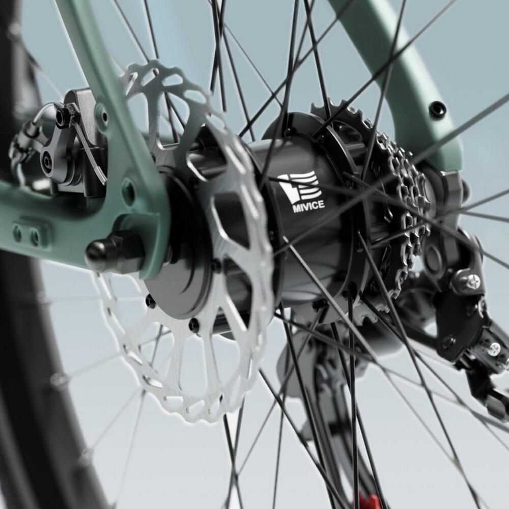 Bicicleta Eléctrica MapFour N1 Air 250W 36V 10Ah Verde 3/5