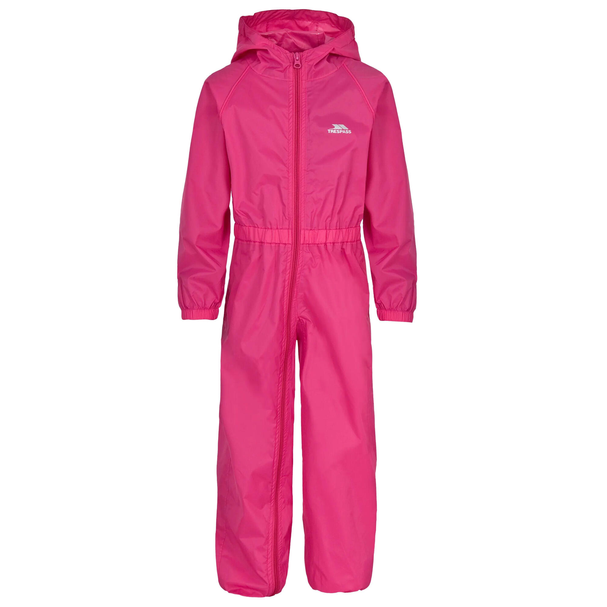 Trespass - Salopette De Pluie Enfants (rose) - Combinaison De Surf Des Neiges - Gris|rose -  4 À 6 Ans - Decathlon