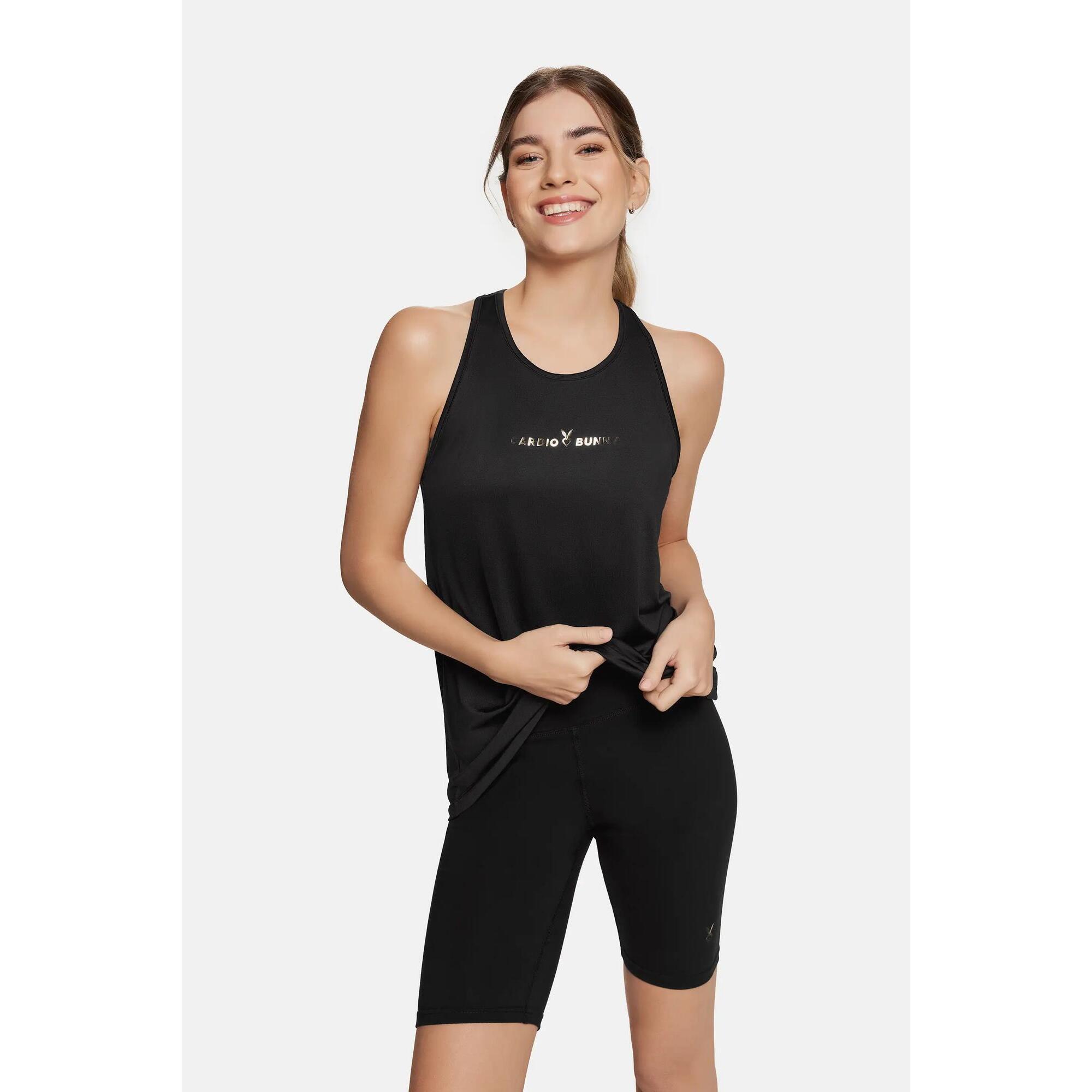 Cardio Bunny - Débardeur D'Entraînement Cardio Bunny Heat Pour Femme - T-shirt Sans Manche - Noir - Decathlon