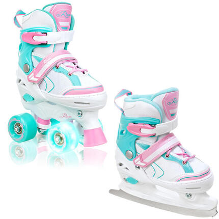 Patines 2en1 Ruedas Ajustables Lia Blanco/Rosa