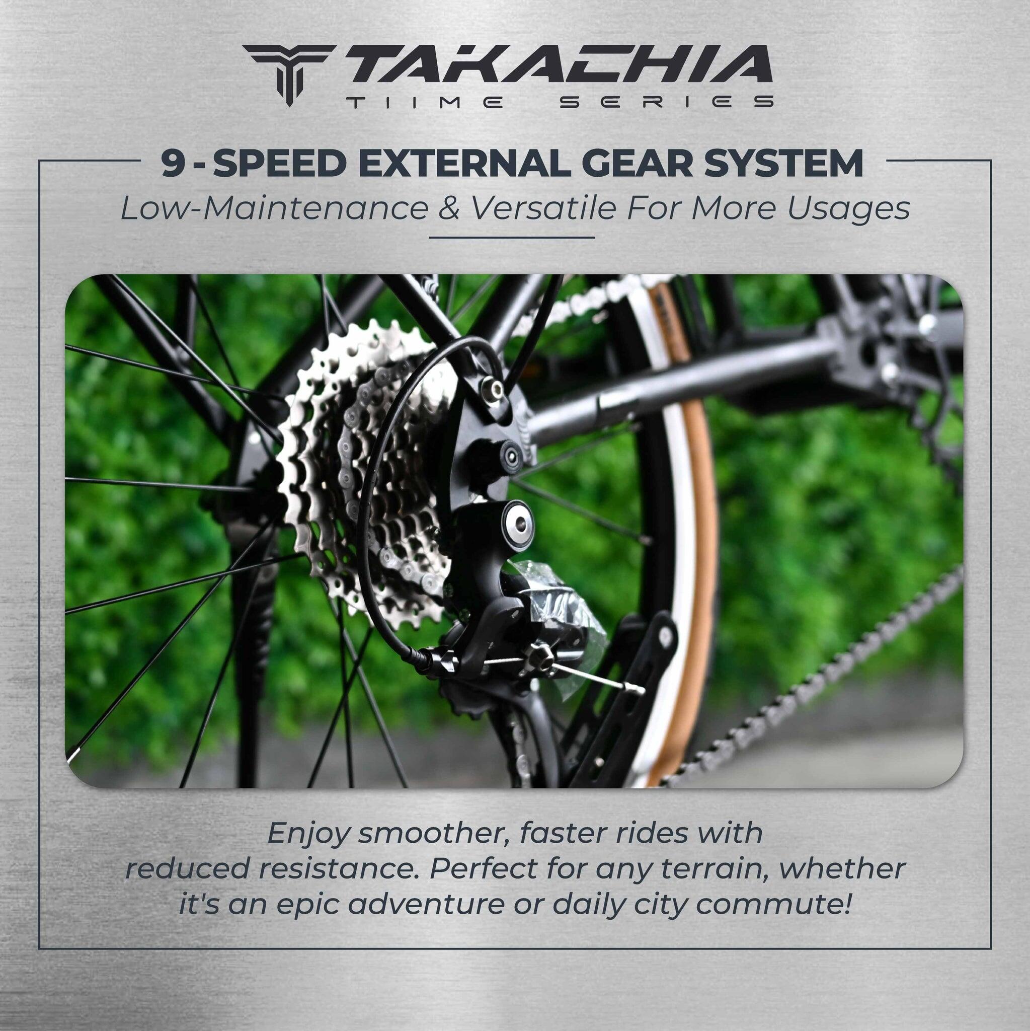 TAKACHIA TIIME SERIES A20 ALUMINIUM 9-SPEED TRIFOLD BIKE [DEFENDER