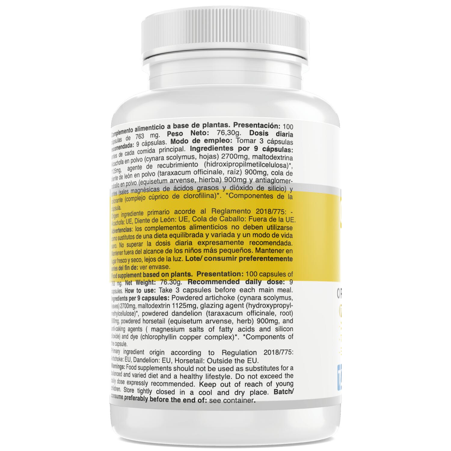 CDA  Diurético Natural-100 cáp vegetales 3/3