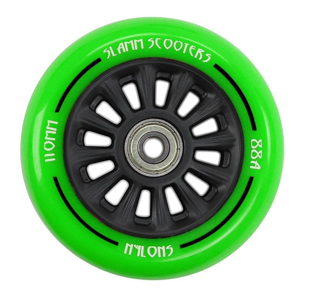SLAMM SCOOTERS Slamm Nylon Core 110mm Roda Trotinete Freestyle - 110mm - Verde