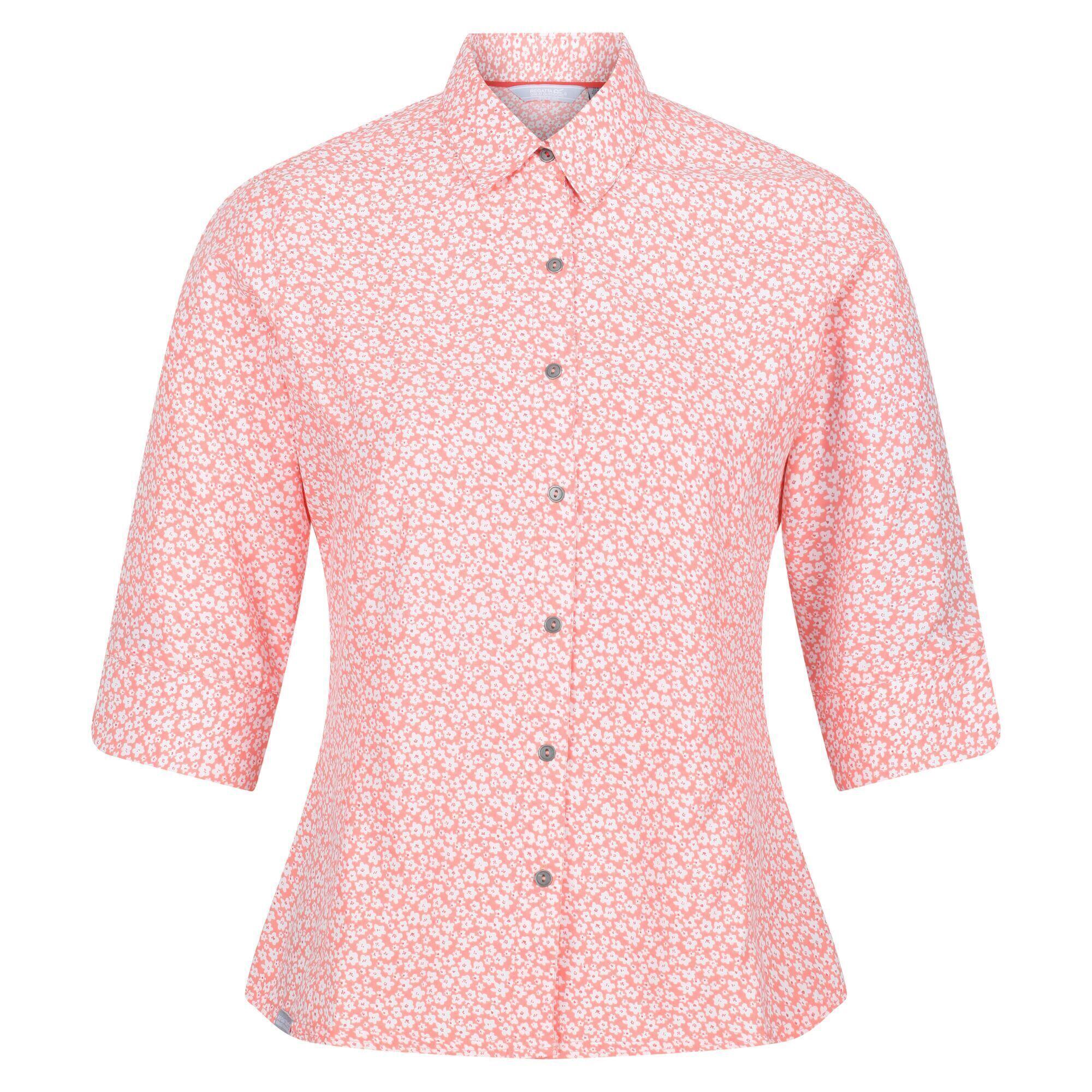 Regatta - Chemisier Motif/style Floral Nimis Femme (corail) - Blouse - Orange - 48 Xl - Decathlon