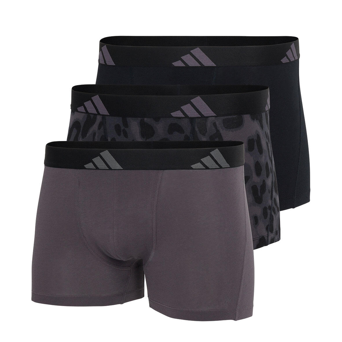 Adidas - Lot De 3 Boxers Homme Active Flex Cotton - Caleçon - Gris - 44 L - Decathlon
