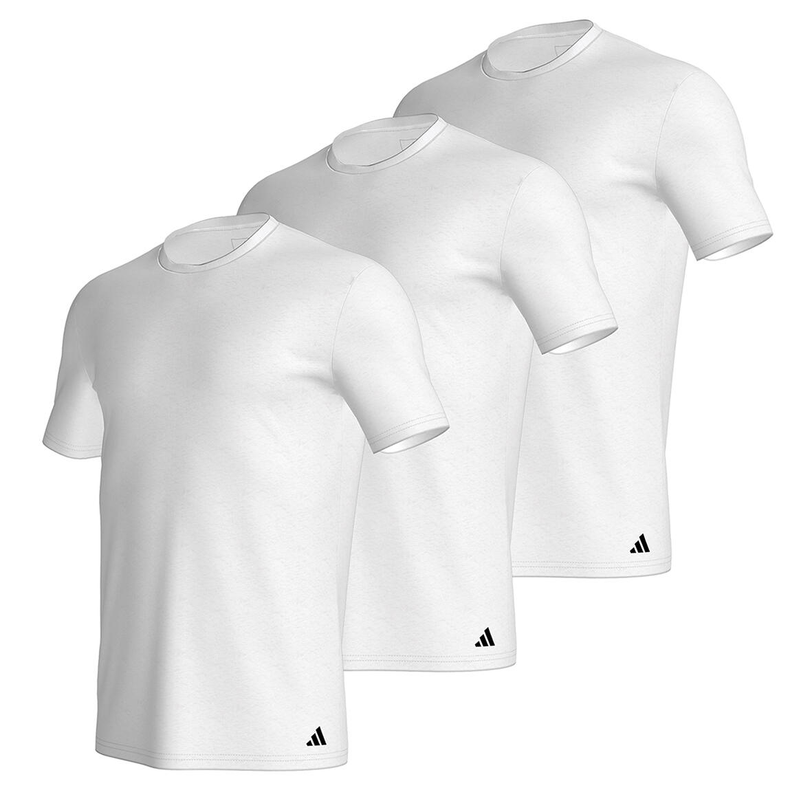 Adidas - Lot De 3 Tee-shirts Col Rond Homme Active Core Cotton - T-shirt Manches Courtes - Blanc - 44 L - Decathlon