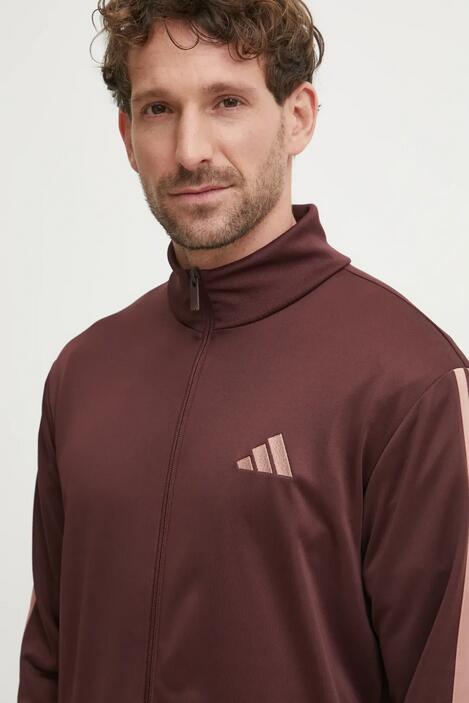 Tuta uomo adidas 3 stripes - bordeaux 5/7