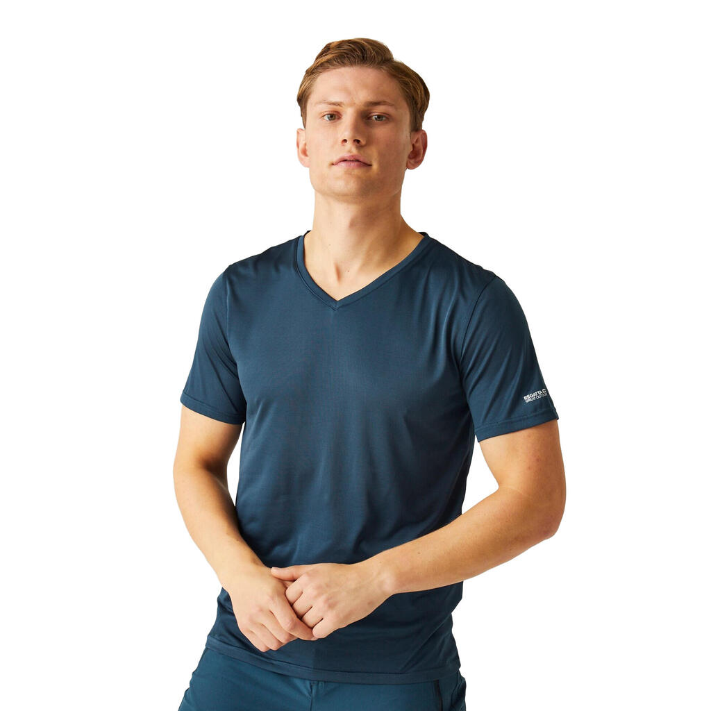 Mens Fingal V Neck TShirt (Moonlight Denim)
