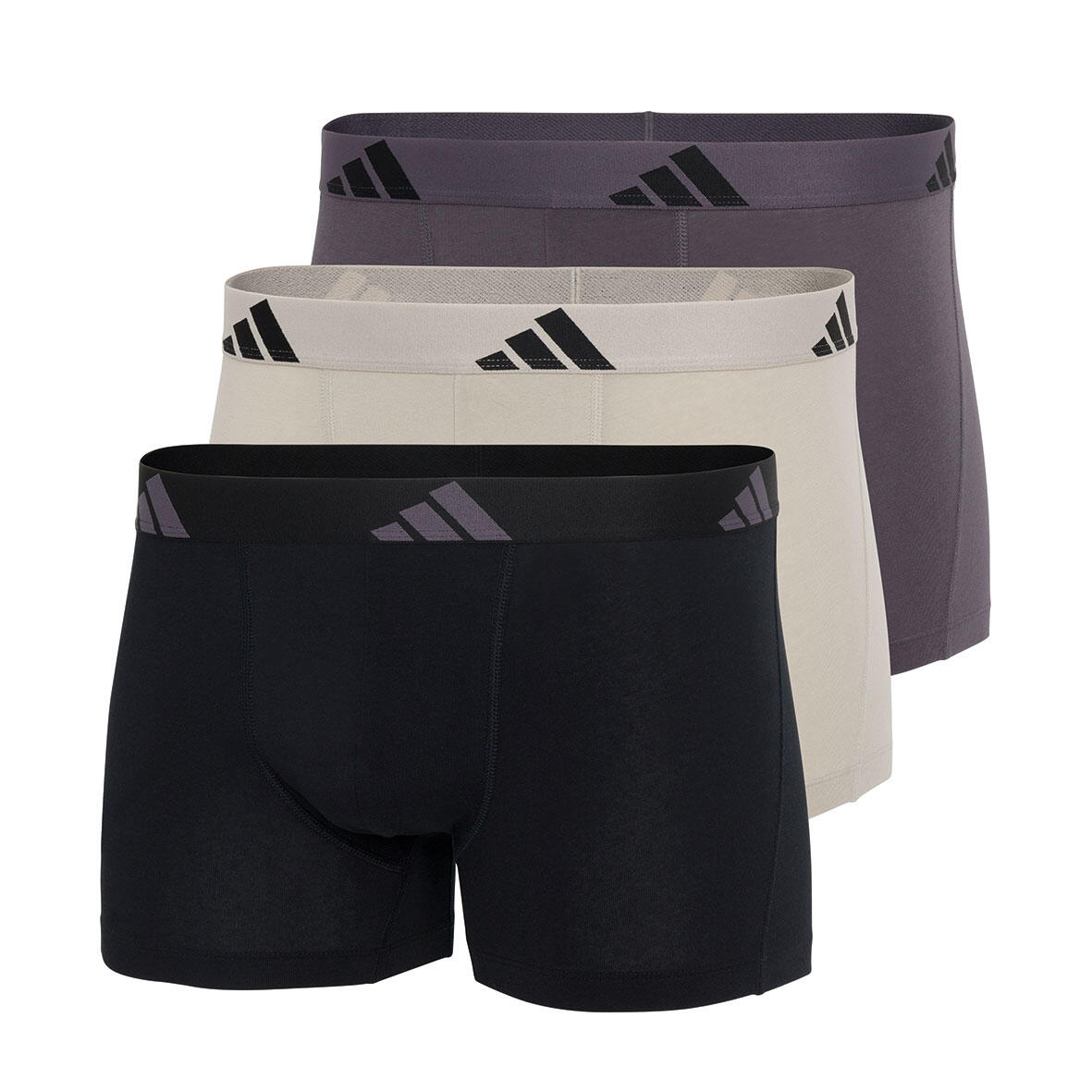Adidas - Lot De 3 Boxers Homme Active Flex Cotton - Caleçon - Beige|gris|marron - 48 Xl - Decathlon