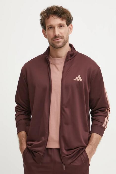 Tuta uomo adidas 3 stripes - bordeaux 3/7