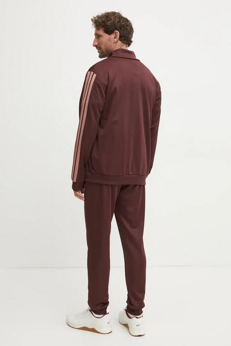 Tuta uomo adidas 3 stripes - bordeaux 2/7