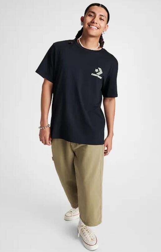 T-shirt uomo converse nature center - nero 3/4