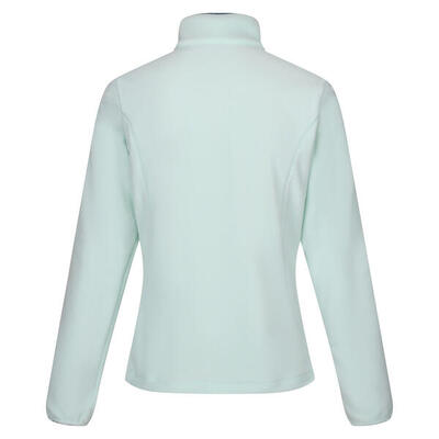 Dames floreo iv full zip fleece jas (gebleekt aqua)