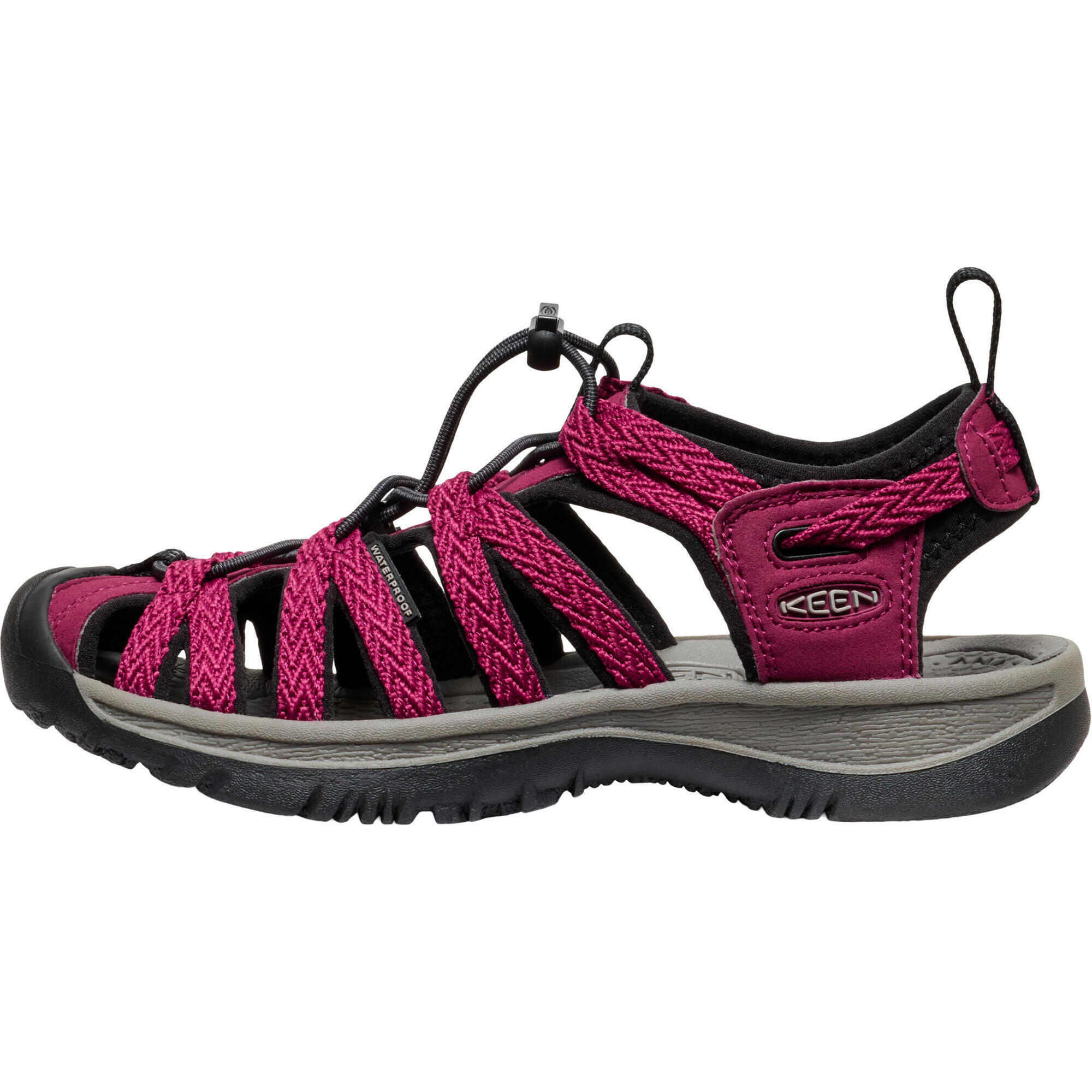 Keen - Femme Whisper W Sandale Rouge Beaujolais/noir - Sandales - Bordeaux|noir|rouge - 36 - Decathlon